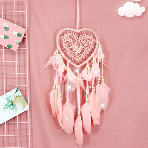 Load image into Gallery viewer, Dream Catcher Heart Feather Beads Wall