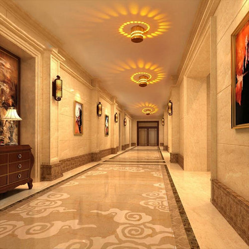 Load image into Gallery viewer, 3W RGB Spiral Hole LED Wall Light Effect Wall Lamp