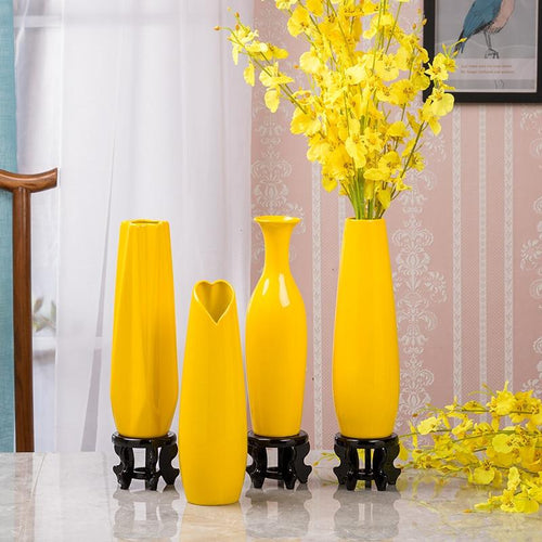 Load image into Gallery viewer, Modern Yellow Vase Furniture
