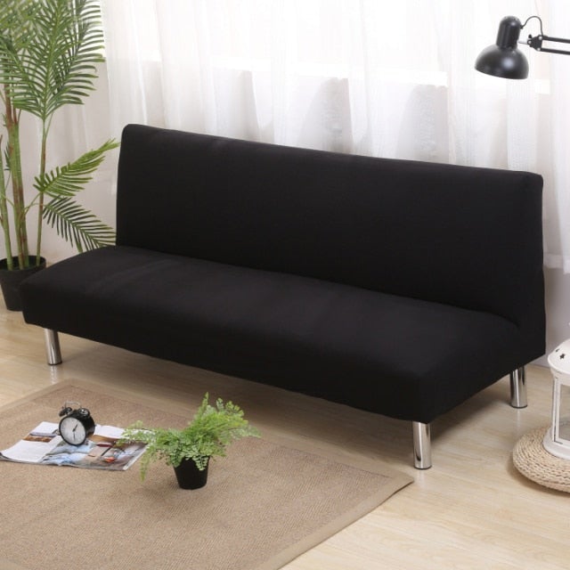 Solid Color Sofa Bed Without Armrest