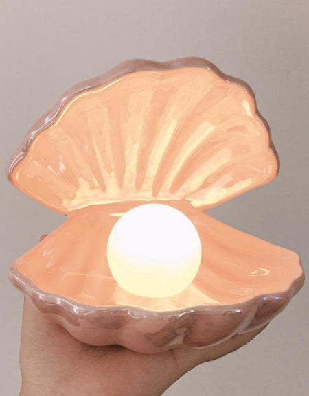 Ceramic Shell Pearl Night Light Fantasy Mermaid Fairy