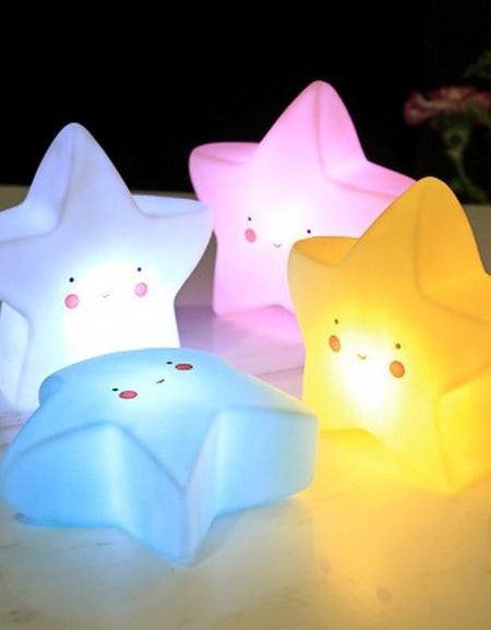 4 Colors Star LED Night Light Creative Bedroom