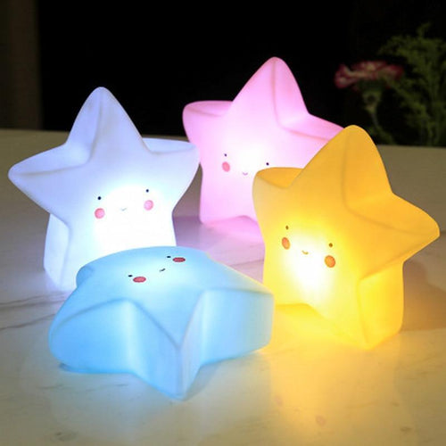 Load image into Gallery viewer, 4 Colors Star LED Night Light Creative Bedroom
