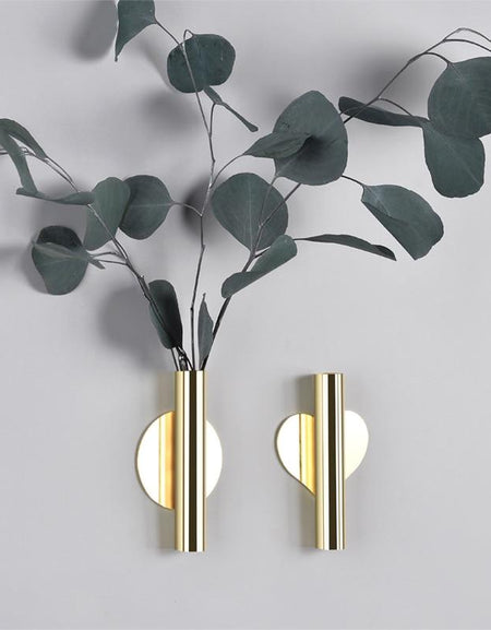 style wall flower vase gold