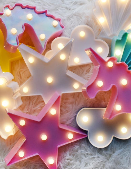 Cartoon Night Lights Unicorn