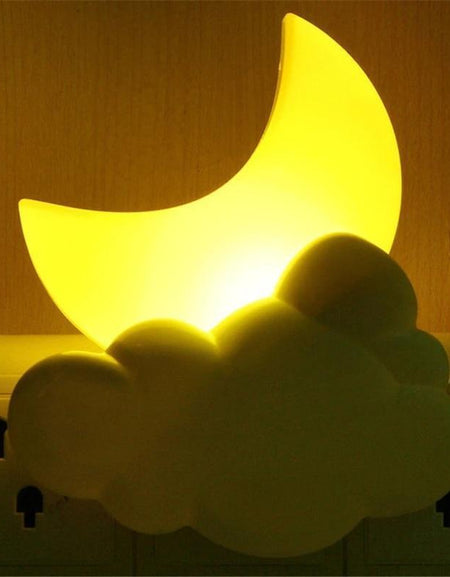 Cartoon LED Moon Night Lights Cloud Auto Light Sensor