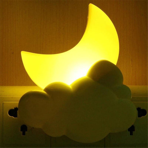 Load image into Gallery viewer, Cartoon LED Moon Night Lights Cloud Auto Light Sensor
