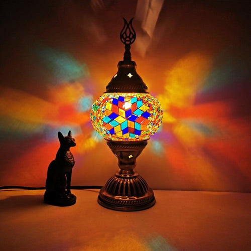 Load image into Gallery viewer, Handmade Table Lamp Turkish Stained Glass
