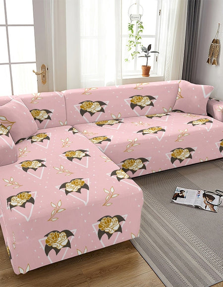 Sofa Cover for Living Room Flower Love Elastic Modern