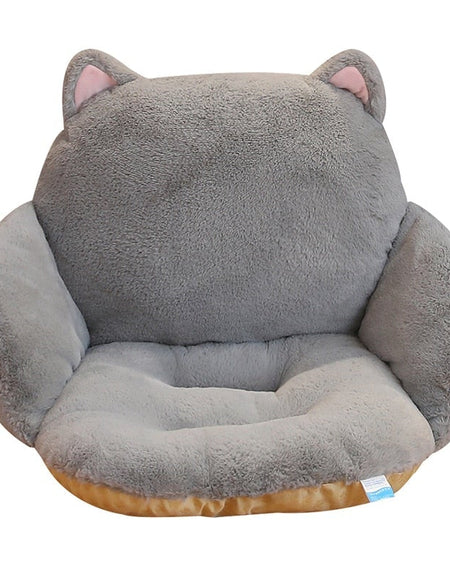 Rabbit plush pillow Office waist cushion backrest integrated chair