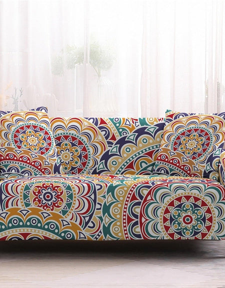 Stretch fabric flower geometric sofa all-inclusive