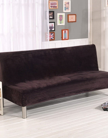 Plush fabric Fold Armless Sofa