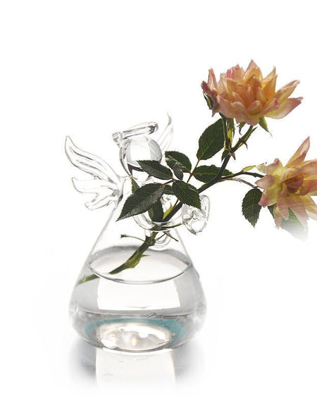 Cute Glass Angel Shape Flower Plant